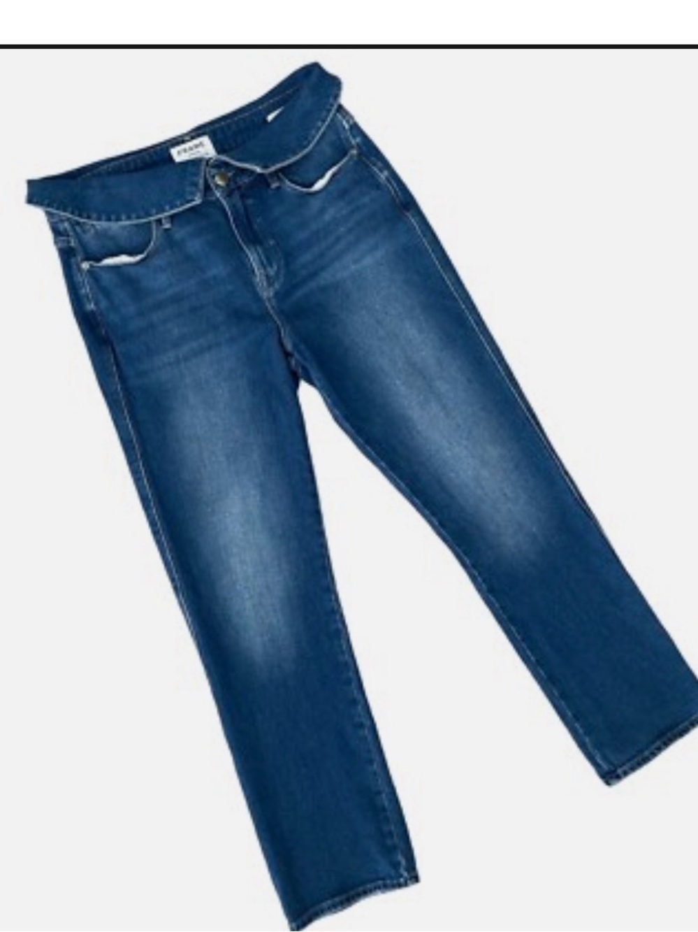 Frame Denim Dark Blue Straight-Leg Jeans